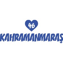 Kalpli 46 Kahramanmaraş Araba Sticker 17X17 cm Mavi