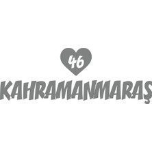 Kalpli 46 Kahramanmaraş Araba Sticker 17X17 cm Gri
