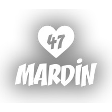 Kalpli 47 Mardin Araba Sticker 17X17 cm Beyaz