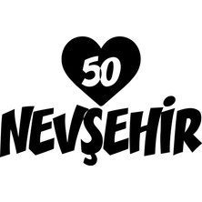 Kalpli 50 Nevşehir Araba Sticker 17X17 cm Siyah