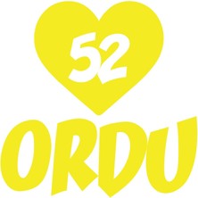 Kalpli 52 Ordu Araba Sticker 17X17 cm Sarı