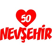Kalpli 50 Nevşehir Araba Sticker 17X17 cm Kırmızı