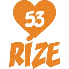 Kalpli 53 Rize Araba Sticker 17X17 cm Turuncu