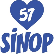 Kalpli 57 Sinop Araba Sticker 17X17 cm Mavi