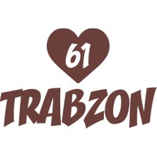 Kalpli 61 Trabzon Araba Sticker 17X17 cm Kahverengi