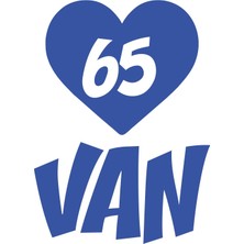 Kalpli 65 Van Araba Sticker 17X17 cm Mavi