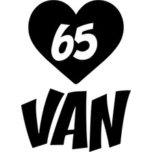 Kalpli 65 Van Araba Sticker 17X17 cm Siyah