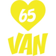 Kalpli 65 Van Araba Sticker 17X17 cm Sarı