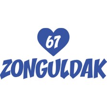 Kalpli 67 Zonguldak Araba Sticker 17X17 cm Mavi