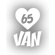 Kalpli 65 Van Araba Sticker 17X17 cm Beyaz