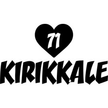 Kalpli 71 Kırıkkale Araba Sticker 17X17 cm Siyah