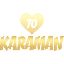Kalpli 70 Karaman Araba Sticker 17X17 cm Gold