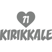 Kalpli 71 Kırıkkale Araba Sticker 17X17 cm Gri