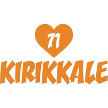 Kalpli 71 Kırıkkale Araba Sticker 17X17 cm Turuncu