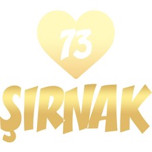 Kalpli 73 Şırnak Araba Sticker 17X17 cm Gold