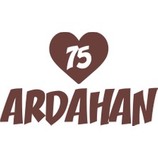 Kalpli 75 Ardahan Araba Sticker 17X17 cm Kahverengi