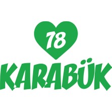 Kalpli 78 Karabük Araba Sticker 17X17 cm Yeşil