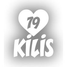 Kalpli 79 Kilis Araba Sticker 17X17 cm Beyaz