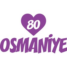 Kalpli 80 Osmaniye Araba Sticker 17X17 cm Mor