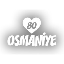 Kalpli 80 Osmaniye Araba Sticker 17X17 cm Beyaz