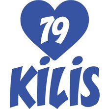 Kalpli 79 Kilis Araba Sticker 17X17 cm Mavi