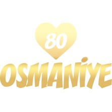Kalpli 80 Osmaniye Araba Sticker 17X17 cm Gold