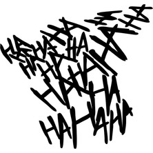 Hahahaha Araba Sticker 17X17 cm Siyah