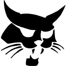 Samuray Kedi Araba Sticker 17X17 cm Siyah