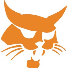 Samuray Kedi Araba Sticker 17X17 cm Turuncu