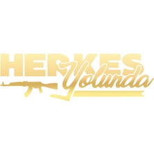Herkes Yolunda Ak-47 Araba Sticker 17X17 cm Gold