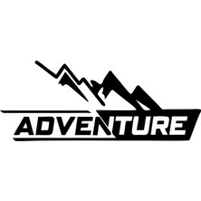 Adventure 4x4 Araba Sticker 17X17 cm Siyah