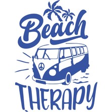 Beach Therapy Araba Sticker 17X17 cm Mavi