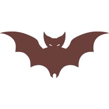 Kızgın Yarasa Araba Sticker 17X17 cm Kahverengi