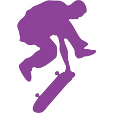 Kaykay Araba Sticker 17X17 cm Mor