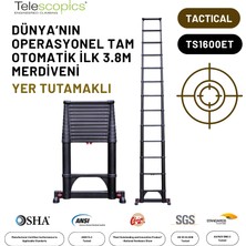 Telescopics 3.8m Taktik Amaçlı Tam Otomatik Teleskopik Merdiven (Yer tutamaklı) - TS1600ET