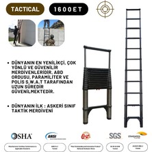 Telescopics 3.8m Taktik Amaçlı Tam Otomatik Teleskopik Merdiven - 1600ET