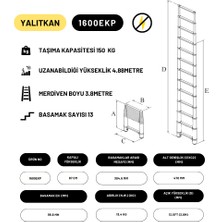 Telescopics 3.8m Kevlar Yalıtkan/Yüksek Gerilime Dayanıklı Uzatma Teleskopik Merdiven AC25KV - 1600EKP