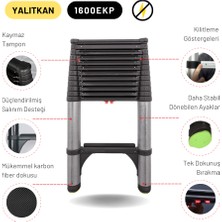 Telescopics 3.8m Kevlar Yalıtkan/Yüksek Gerilime Dayanıklı Uzatma Teleskopik Merdiven AC25KV - 1600EKP
