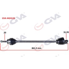 Komple Aks Sağ Uno 70 1.4i 94-00 861.5MM Dpmah