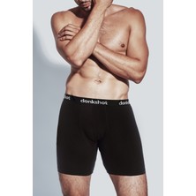 6'lı UZUN Likralı Erkek Boxer 1084 (Siyah Renk)