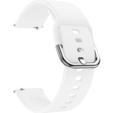 Kyver Huawei Watch GT 4 / GT 3 46MM Uyumlu 22MM Silikon Kordon (Beyaz)
