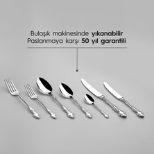 Nehir Adriana Sade 12 Kişilik 84 Deri Kutulu Çatal Kaşık Bıçak Takımı