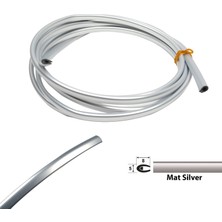 Trend Garaj U Tip Geçmeli Krom Nikelaj Şerit Mat Silver 5 Metre