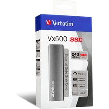 Verbatim VX500 External Slim 240GB 500MB - 430MB USB 3.2 Gen2 - SSD