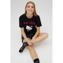Lisanslı Baskılı Kısa Kollu Şortlu Pijama Takımı