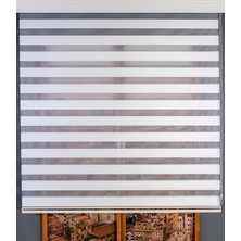 Maral Home Beyaz  Dar Plise Zebra Perde