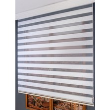 Maral Home Beyaz  Dar Plise Zebra Perde