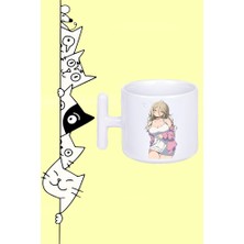 Yumeko Shikaya Karakter Anime Too Many Losing Heroines! Tasarım Baskılı Beyaz T Sap Kupa Bardak