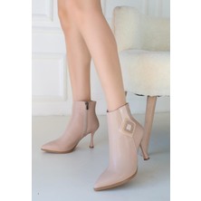 Ranic Moose Nude Cilt Topuklu Bot