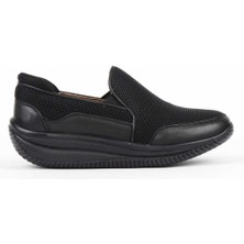 Kadın Siyah Dolgu Topuklu Deri Ayakkabı